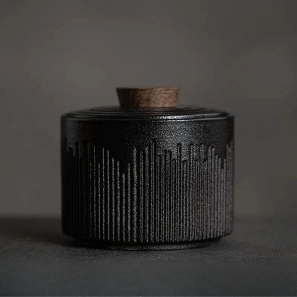 Mini boîte à thé en céramique pot hermétique décoratif 150 ml