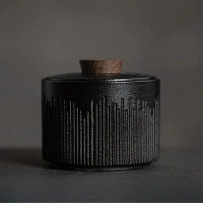 Mini boîte à thé en céramique pot hermétique décoratif 150 ml