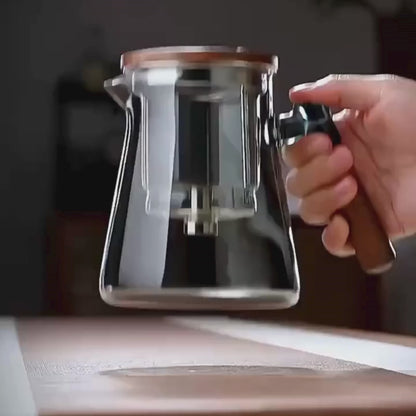 Tasse à thé double paroi avec filtre verre inox