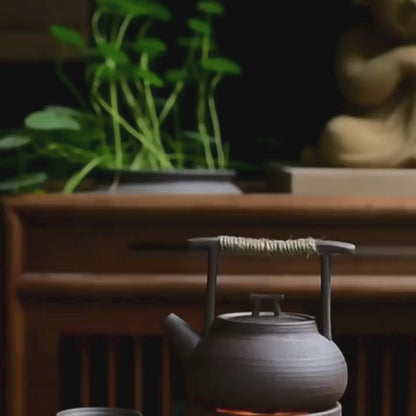 Théière en céramique artisanale style japonais