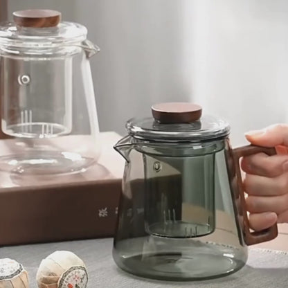 Théière en verre épais avec filtre Service Kung Fu