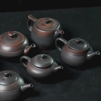Théière artisanale en poterie violette de Jianshui pour Gong Fu Cha