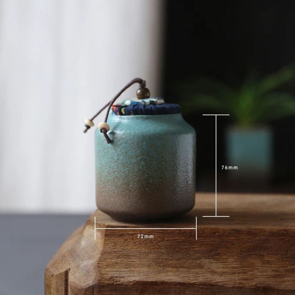 Service à thé céramique vintage 1 théière 4 tasses & boîte à thé