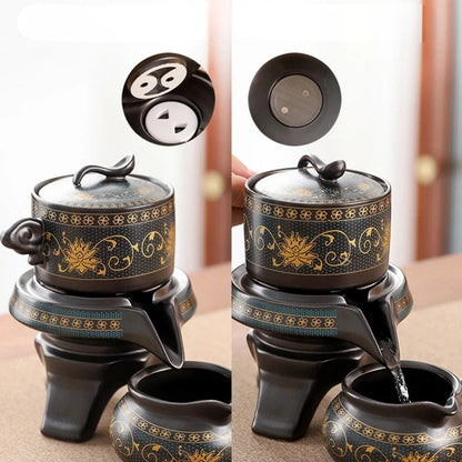 Service à thé chinois en céramique théière & tasses de voyage