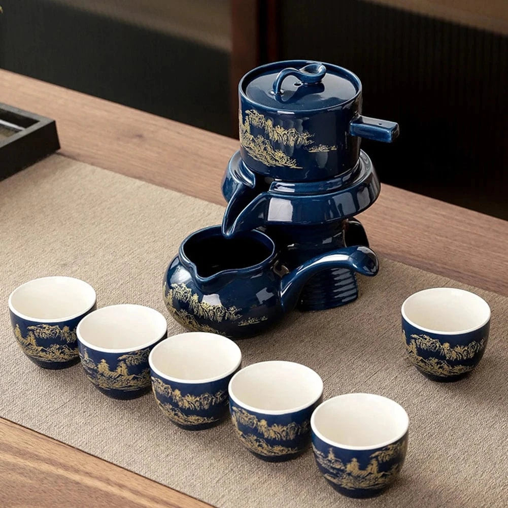 Service à thé chinois en céramique théière & tasses de voyage
