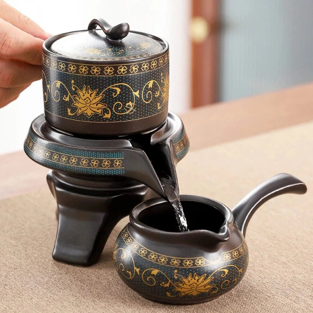 Service à thé chinois en céramique théière & tasses de voyage