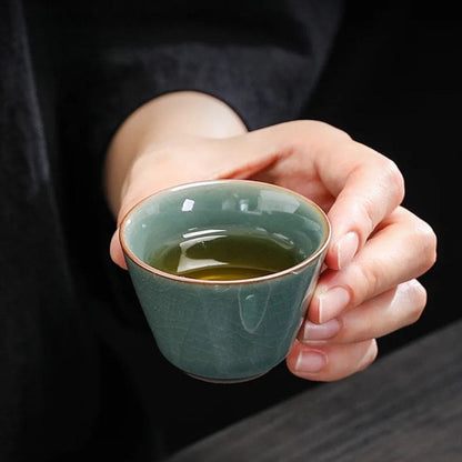 Service à thé chinois Gaiwan 3 tasses en céramique format voyage