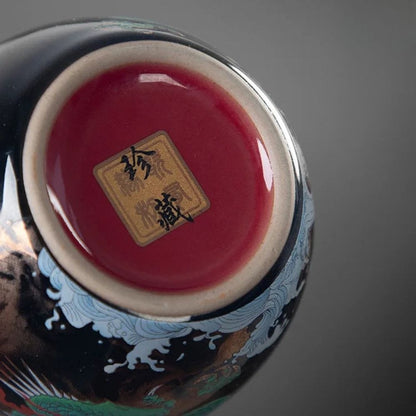 Tasse à thé chinoise Dragon en verre émaillé 100 ml