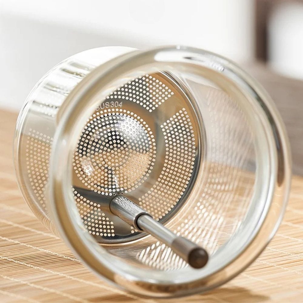 Tasse à thé double paroi avec filtre 650 ml verre & inox