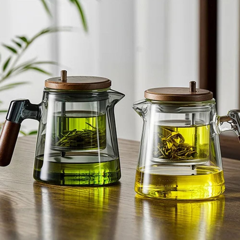 Tasse à thé double paroi avec filtre 650 ml verre & inox