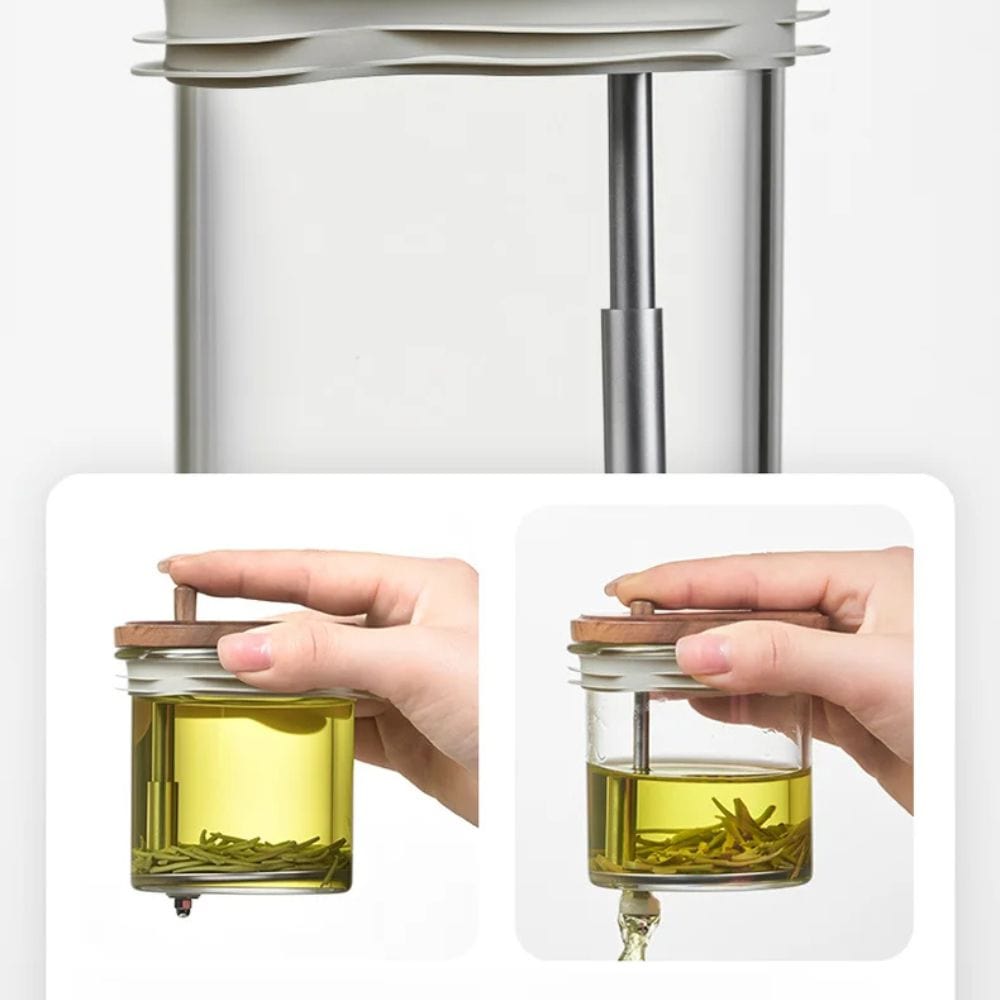 Tasse à thé double paroi avec filtre 650 ml verre & inox