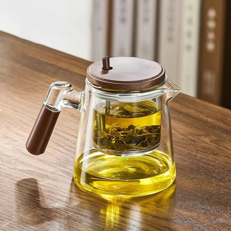 Tasse à thé double paroi avec filtre 650 ml verre & inox