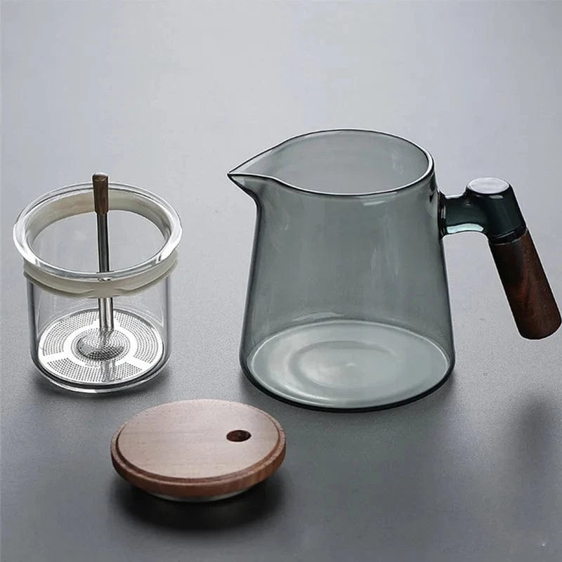 Tasse à thé double paroi avec filtre 650 ml verre & inox