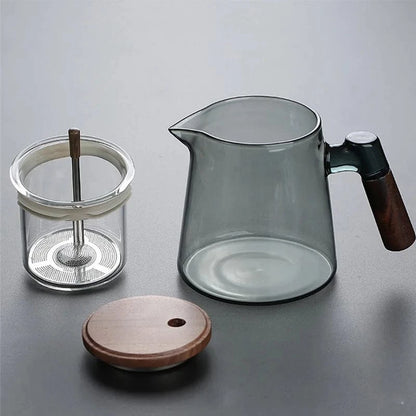 Tasse à thé double paroi avec filtre 650 ml verre & inox