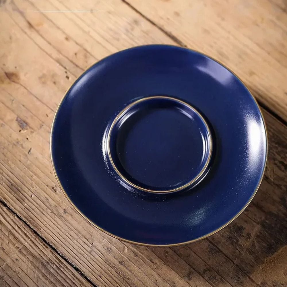 Tasse à thé en céramique dorée Gaiwan ou coffret 6 pièces