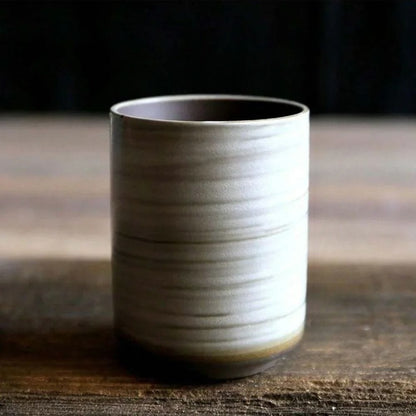 Tasse à thé en grès craquelé peint à la main style vintage zen