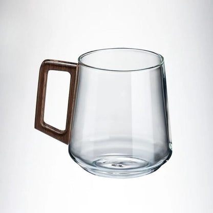Tasse à thé en verre avec poignée bois 400 ml ou 525 ml