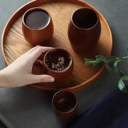 Tasse à thé japonaise en bois massif Artisanat en bois de jujubier (100-200 ml)