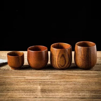 Tasse à thé japonaise en bois massif Artisanat en bois de jujubier (100-200 ml)