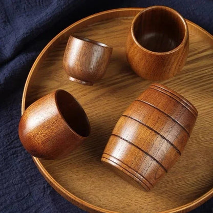 Tasse à thé japonaise en bois massif Artisanat en bois de jujubier (100-200 ml)