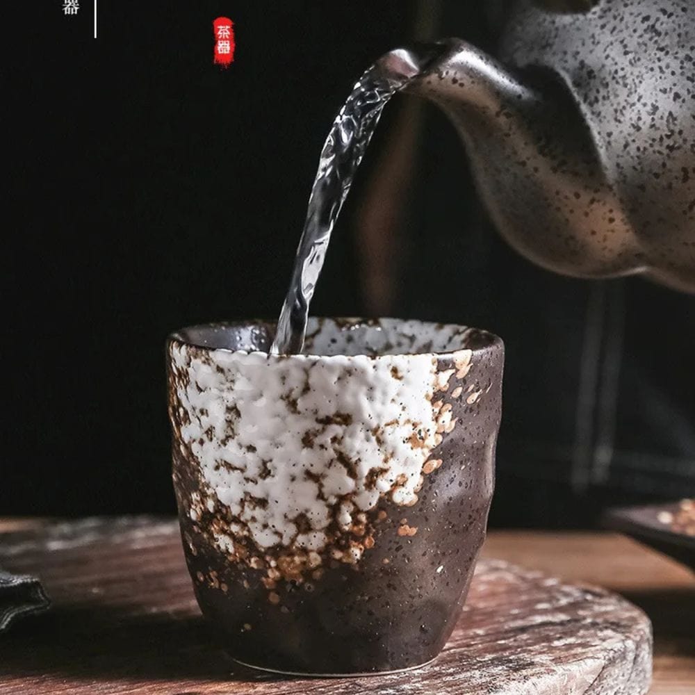 Tasse à thé japonaise en céramique florale 180 ml