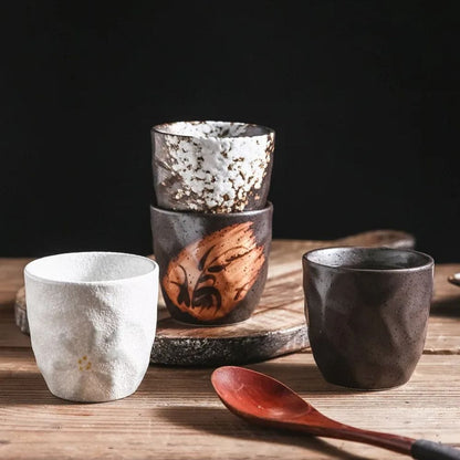 Tasse à thé japonaise en céramique florale 180 ml