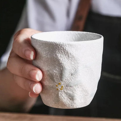 Tasse à thé japonaise en céramique florale 180 ml