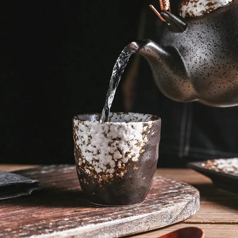 Tasse à thé japonaise en céramique florale 180 ml