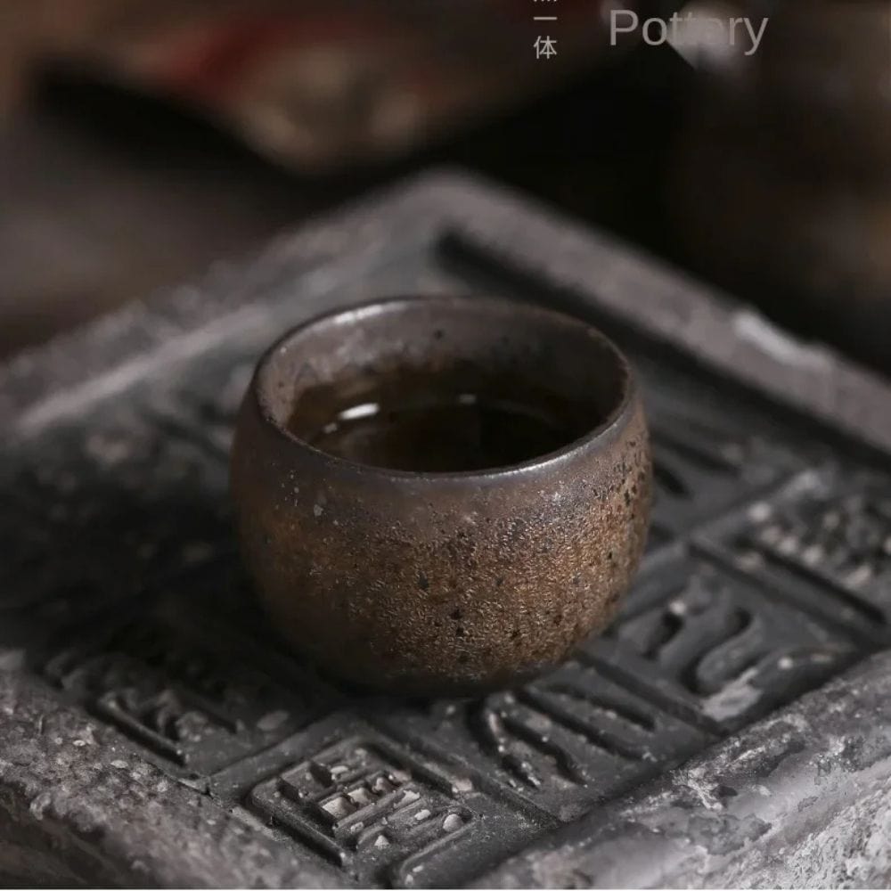 Tasse à thé japonaise en céramique Style rétro wabi-sabi (60 ml)