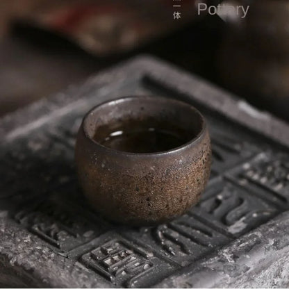 Tasse à thé japonaise en céramique Style rétro wabi-sabi (60 ml)