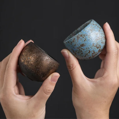 Tasse à thé japonaise en céramique Style rétro wabi-sabi (60 ml)