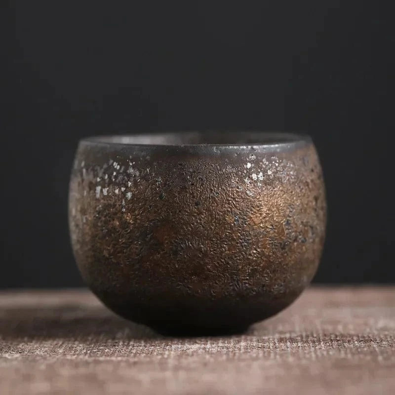 Tasse à thé japonaise en céramique Style rétro wabi-sabi (60 ml)