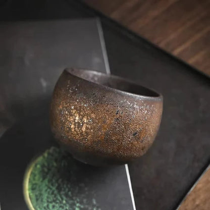 Tasse à thé japonaise en céramique Style rétro wabi-sabi (60 ml)