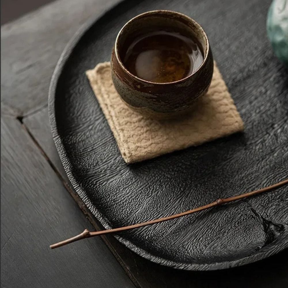 Tasse à thé japonaise grès artisanal style ancien