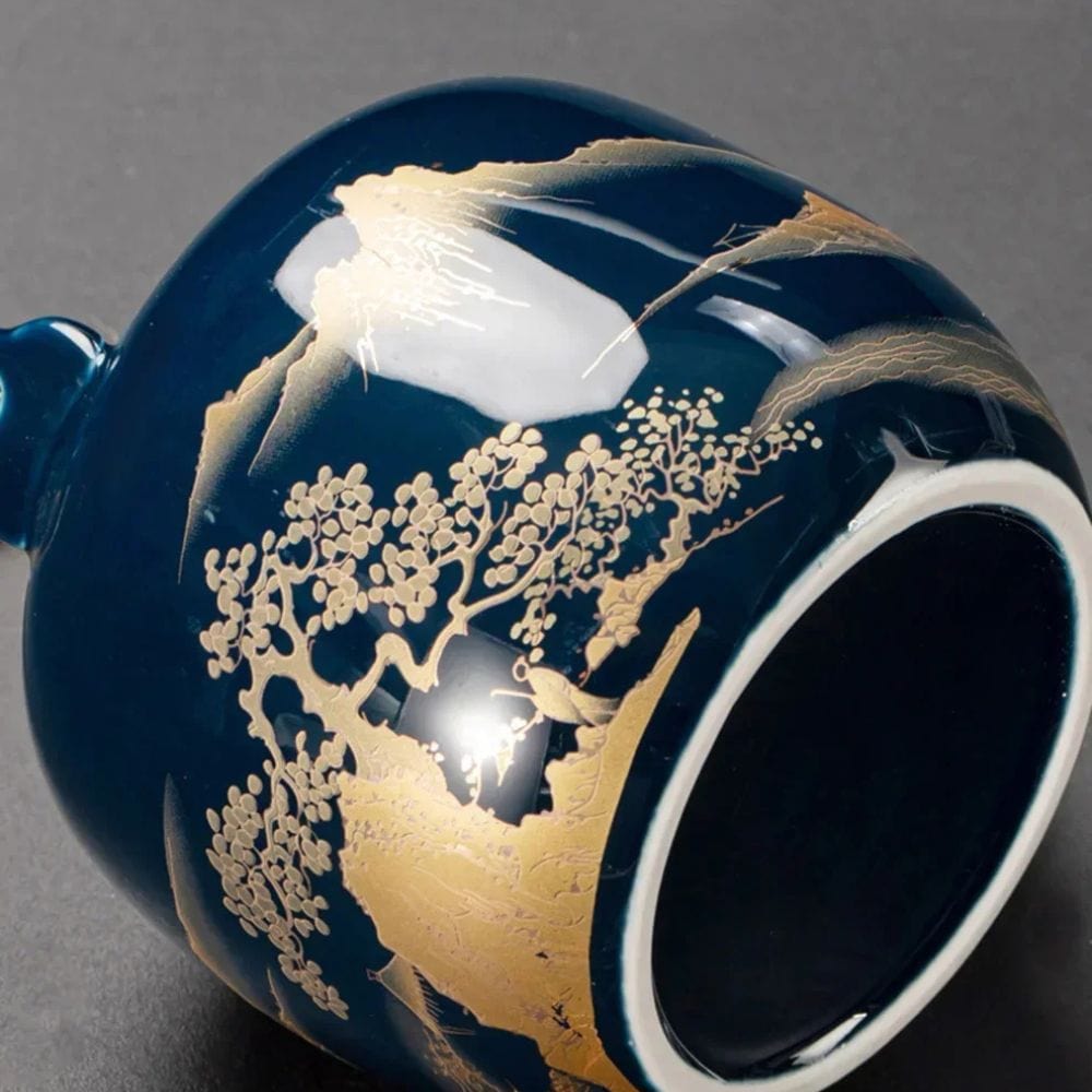 Tasse à thé japonaise noire en céramique 180 ml