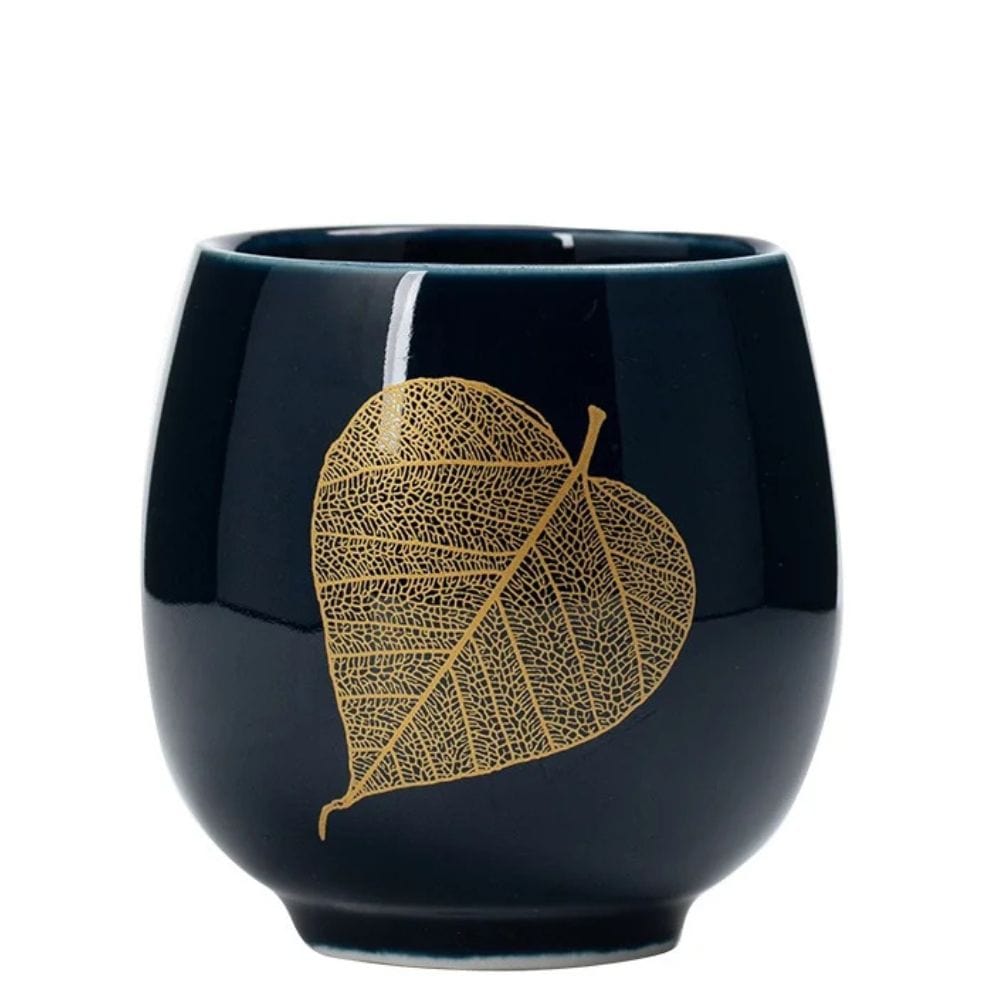 Tasse à thé japonaise noire en céramique 180 ml