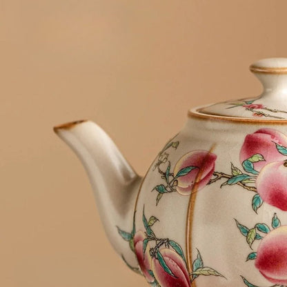 Théière artisanale japonaise rose Set 1 théière + 2 tasses (220 ml)