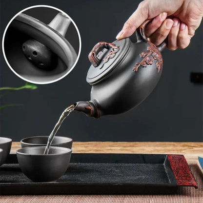 Théière en argile violette Set théière & tasse 500 ml