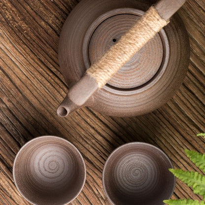 Théière en céramique artisanale 350 ml style japonais