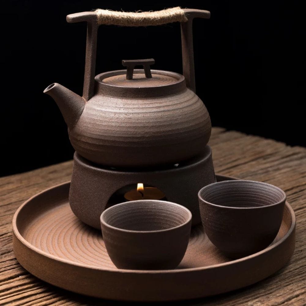 Théière en céramique artisanale 350 ml style japonais