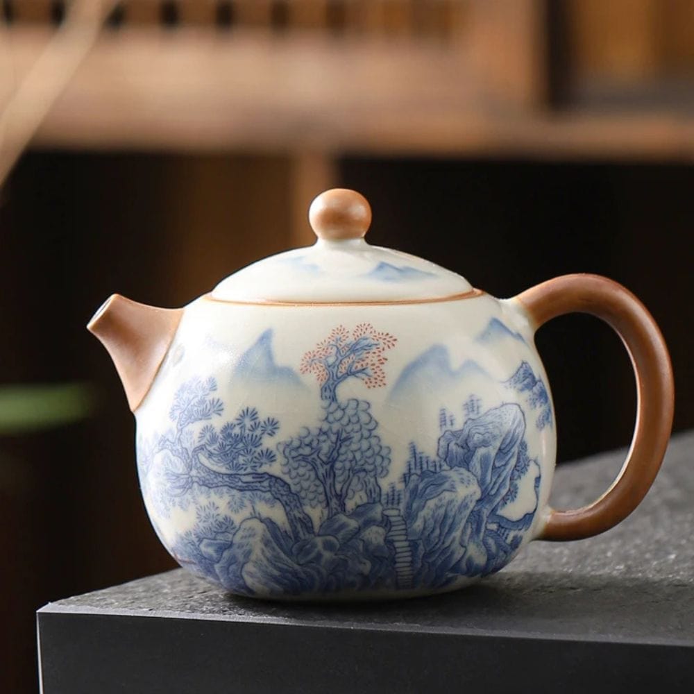 Théière en céramique Ru Kiln style chinois Xishi 220 ml