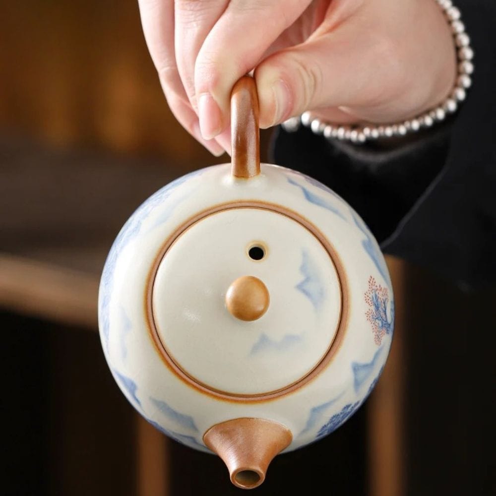 Théière en céramique Ru Kiln style chinois Xishi 220 ml