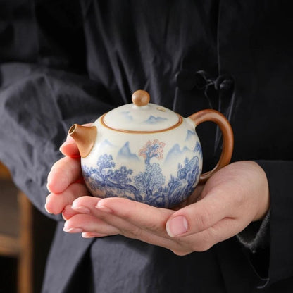 Théière en céramique Ru Kiln style chinois Xishi 220 ml
