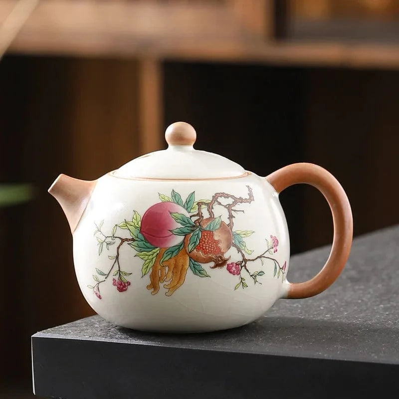 Théière en céramique Ru Kiln style chinois Xishi 220 ml