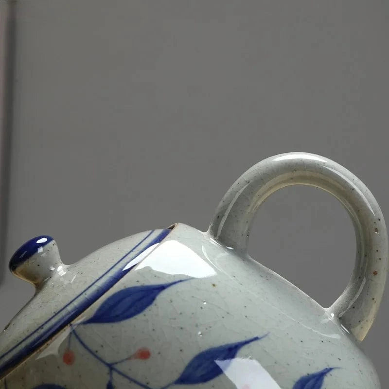 Théière en céramique vintage 900 ml peinte à la main