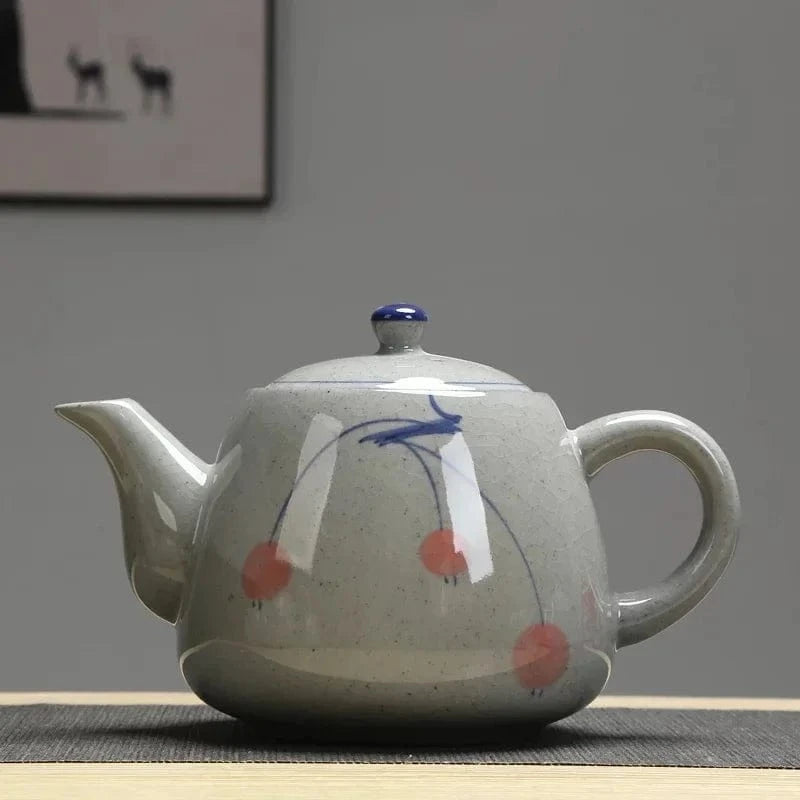 Théière en céramique vintage 900 ml peinte à la main