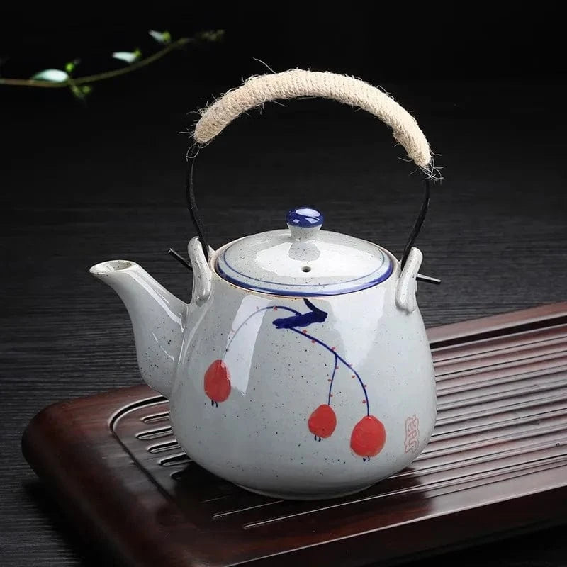 Théière en céramique vintage 900 ml peinte à la main