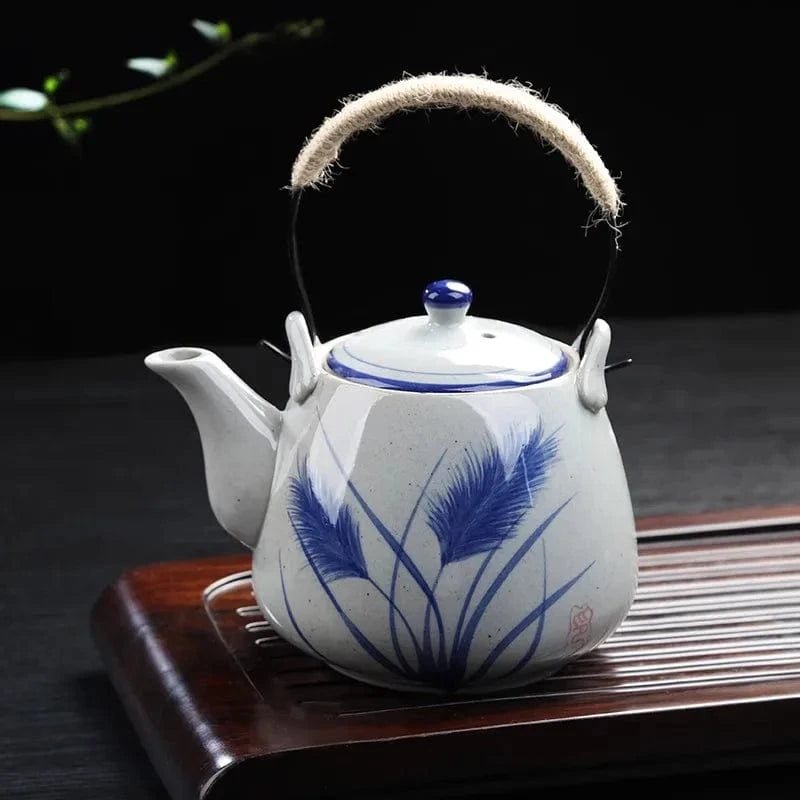 Théière en céramique vintage 900 ml peinte à la main