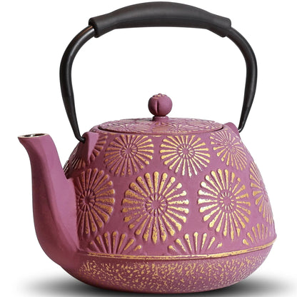 Théière en fonte japonaise motif Sakura émaillée 1,2L