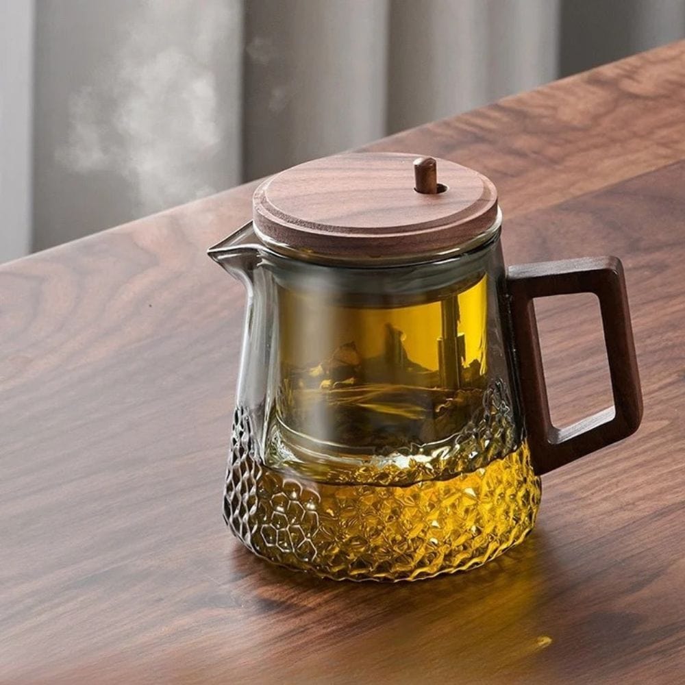 Théière en verre avec filtre & couvercle magnétique 450 ml
